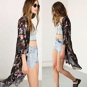 Floral Cardigan Cover-Up